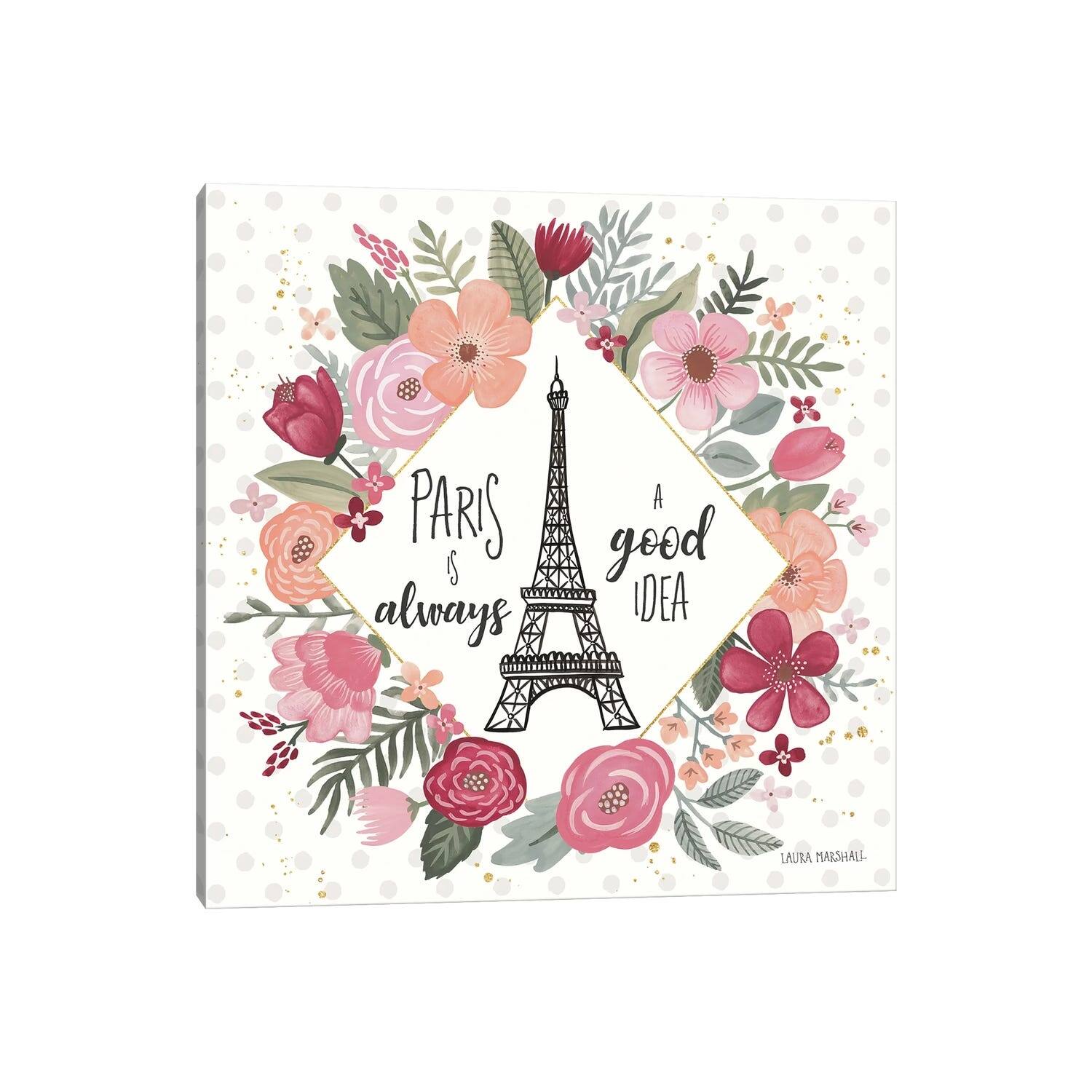 iCanvas "Paris is Blooming IV" by Laura Marshall Canvas Print Bed Bath & Beyond 33801816